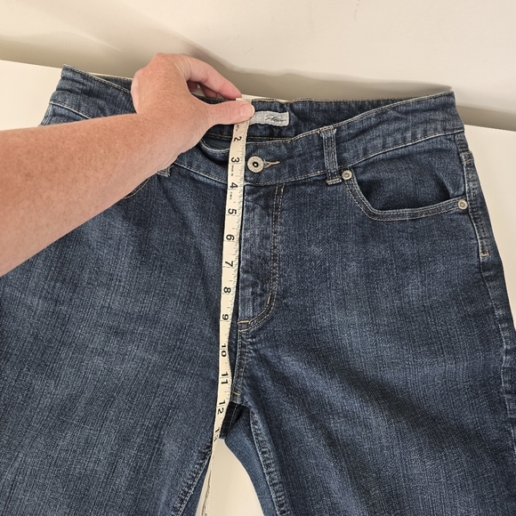 Chico's Platinum Dark Wash High Rise Bootcut Jeans Size 2 (US 12) Casual Denim - Picture 10 of 12